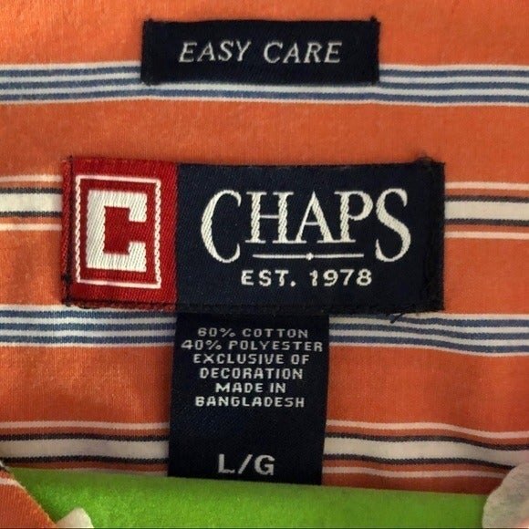 Chaps sz L Easy Care Long Sleeve Button Down Shirt - Picture 8 of 11